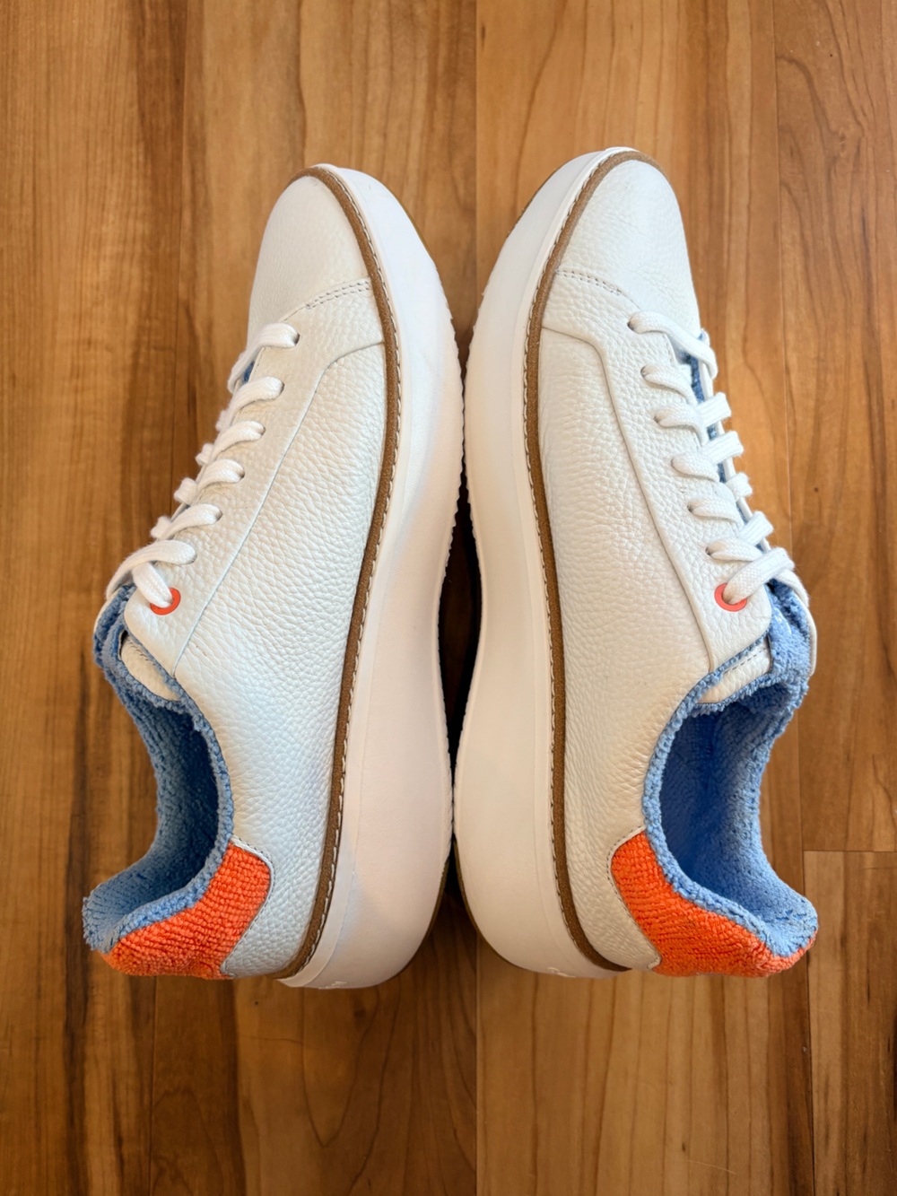 Cole Haan White Sneakers with Blue and Orange Accents - Picture 4 of 8